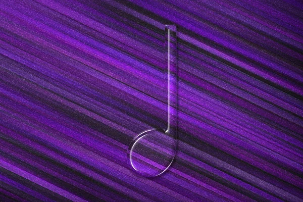Символ Четвертої Ноти Музичний Фон Фіолетовий Фон — стокове фото