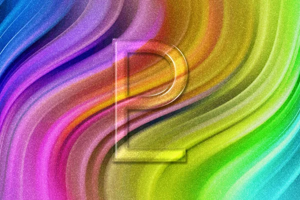 Symbol Pluto Pluto Sign Astrology Pluto Planet Rainbow Glitter Background — Stock Photo, Image