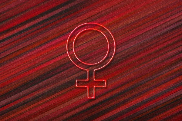 Venus sign, Planet Venus Symbol, red background