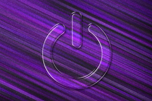 Power Button Sign Power Button Symbol Violet Background — Stock Photo, Image