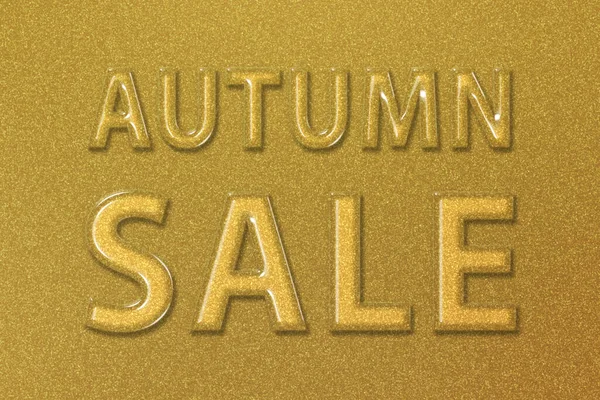 Autumn Sale Banner Autumn Season Sale Gold Background — Stock Photo, Image