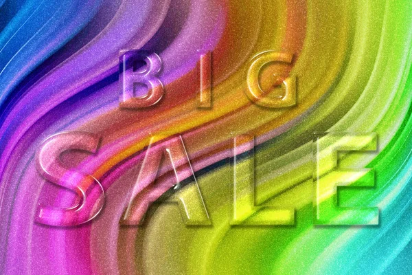 Big Sale Banner Säsong Försäljning Regnbåge Glitter Bakgrund — Stockfoto