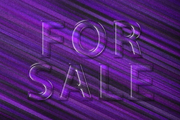 Sale Sign Real Estate Sign Violet Background — Stock Photo, Image