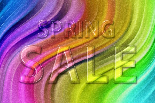 Spring Sale Banner Spring Season Sale Rainbow Glitter Background — Stok Foto