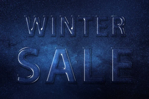 Winter Sale Banner Winter Seizoen Verkoop Ruimte Achtergrond — Stockfoto