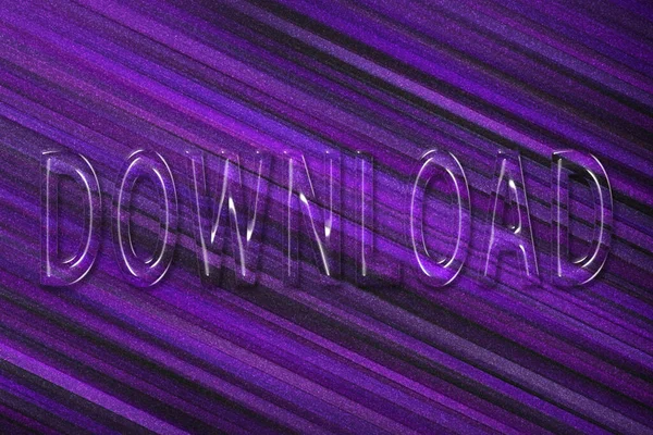 Download Text, downloading sharing concept, IT technology, violet background