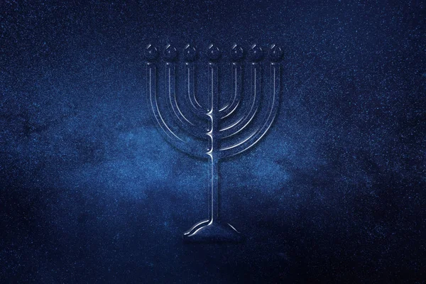 Hanukkah Menorah Andelabrum Israel Традиційне Святкування Смаравликів Простір Тло — стокове фото