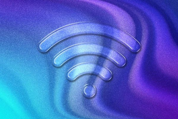 Wireless internet access, free wifi connection, Internet technology, networking concept, Wifi violet violet blue background