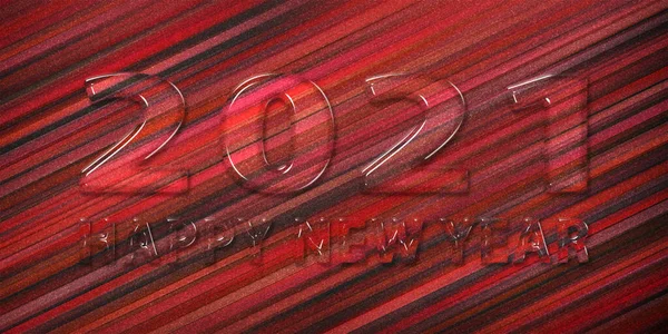 2021 Happy New Year Red Glitter Background Red 2021 New — Stock Photo, Image