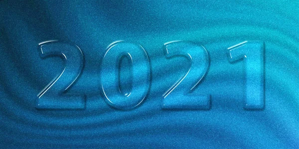 2021 Feliz Año Nuevo Fondo Brillo Azul Azul 2021 Año — Foto de Stock