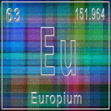 Avrupa kimyasal elementi, atom numarası ve atom ağırlığı ile imzala, Periyodik Tablo Elementi