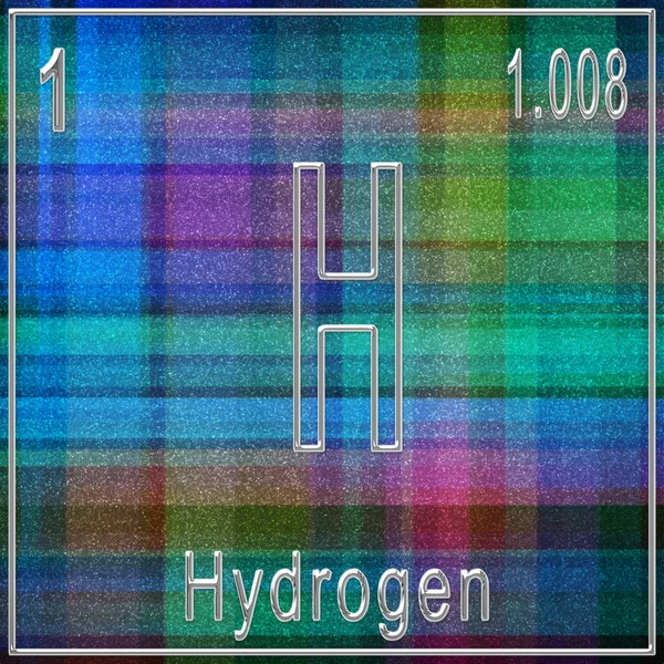 Hydrogen Chemical Element Sign Atomic Number Atomic Weight Periodic Table — Stock Photo, Image