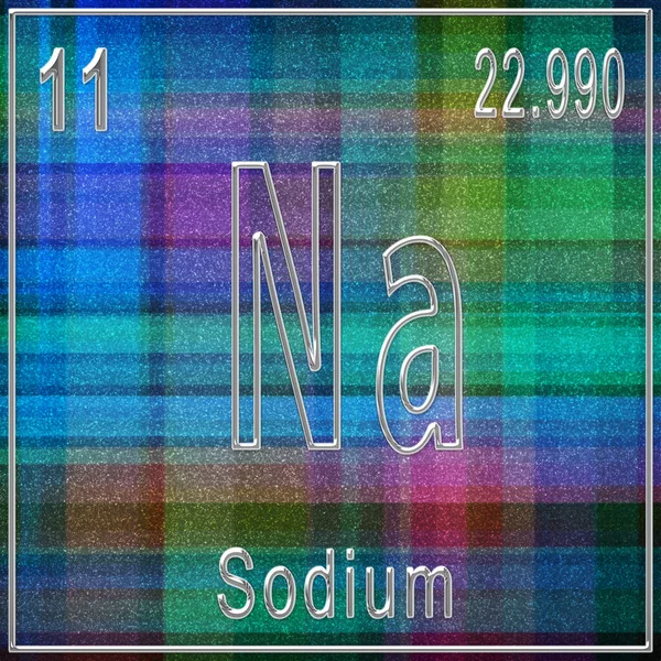 Χημικό Στοιχείο Νατρίου Είσοδος Ατομικό Αριθμό Και Ατομικό Βάρος Περιοδικό — Φωτογραφία Αρχείου