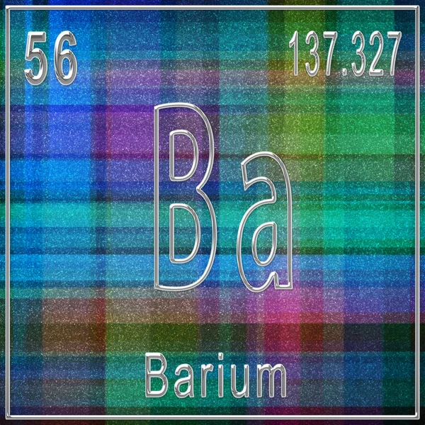 Bariumkemiskt Grundämne Tecken Med Atomnummer Och Atomvikt Periodiskt Tabellelement — Stockfoto