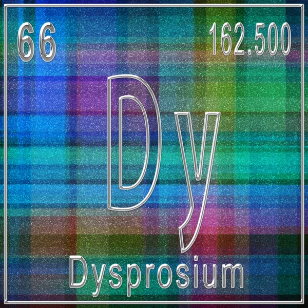 Dysprosium Chemický Prvek Znamení Atomovým Číslem Atomovou Hmotností Periodický Prvek — Stock fotografie