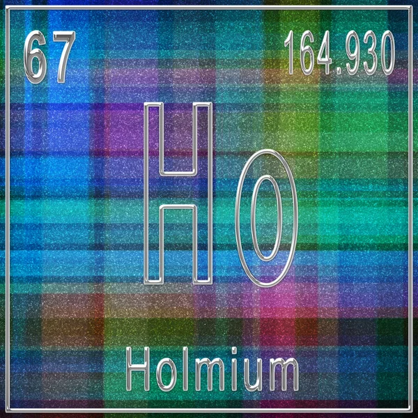 Chemický Prvek Holmium Značka Atomovým Číslem Atomovou Hmotností Prvek Periodické — Stock fotografie