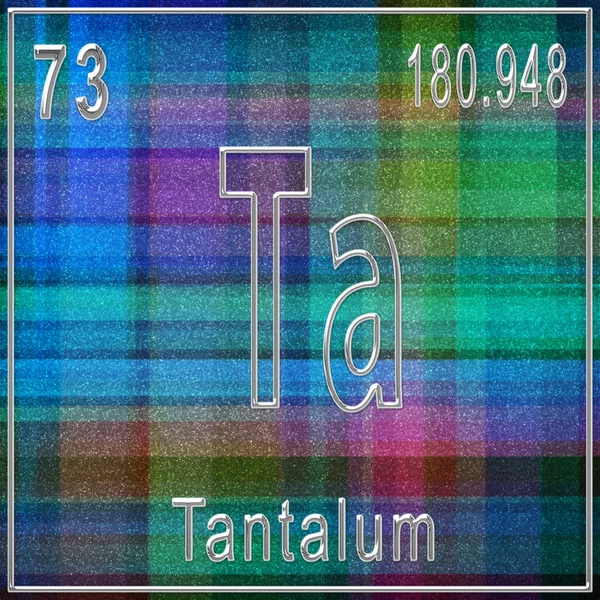 Pierwiastek Chemiczny Tantalu Znak Liczbą Atomową Masą Atomową Pierwiastek Tabeli — Zdjęcie stockowe