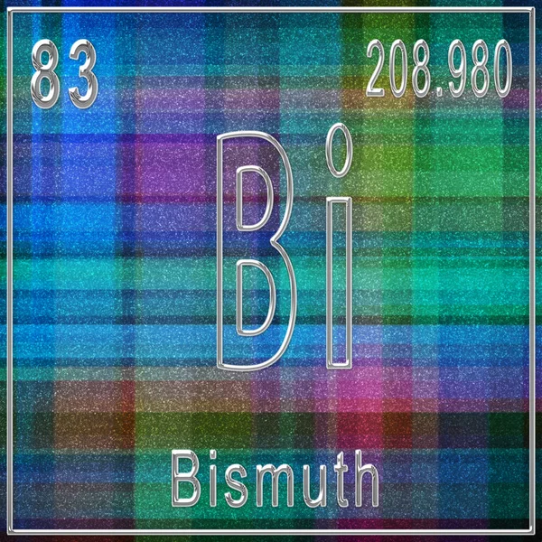 Bismut Chemický Prvek Znamení Atomovým Číslem Atomovou Hmotností Periodický Prvek — Stock fotografie