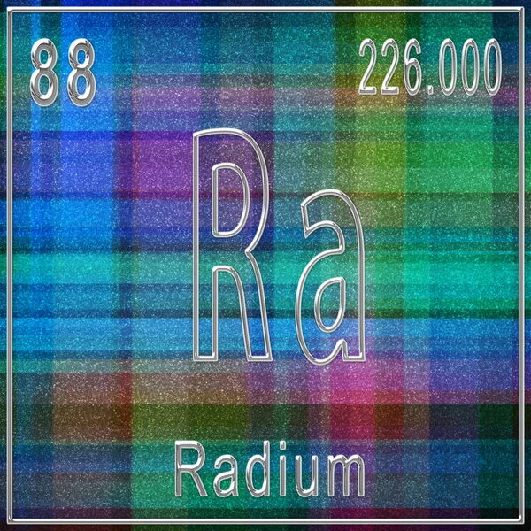 Radyum Kimyasal Element Atom Numarası Atom Ağırlığı Ile Imzala Periyodik — Stok fotoğraf
