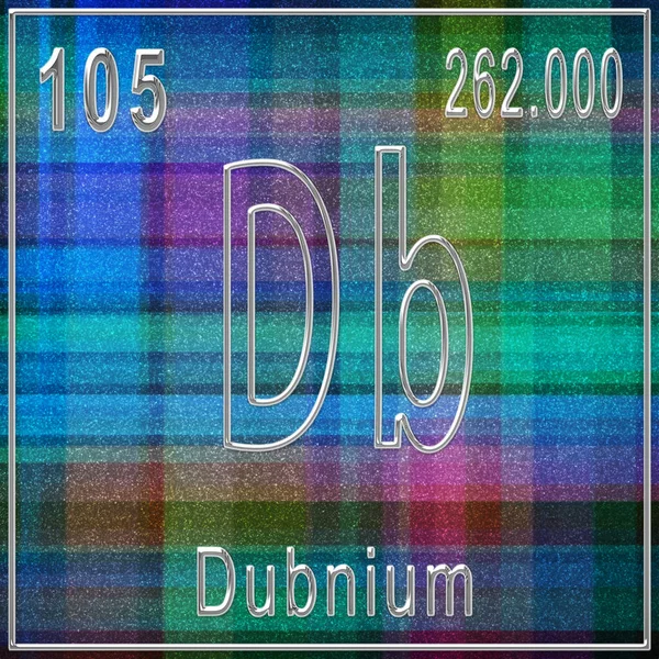 Elemento Chimico Dubnium Segno Con Numero Atomico Peso Atomico Elemento — Foto Stock