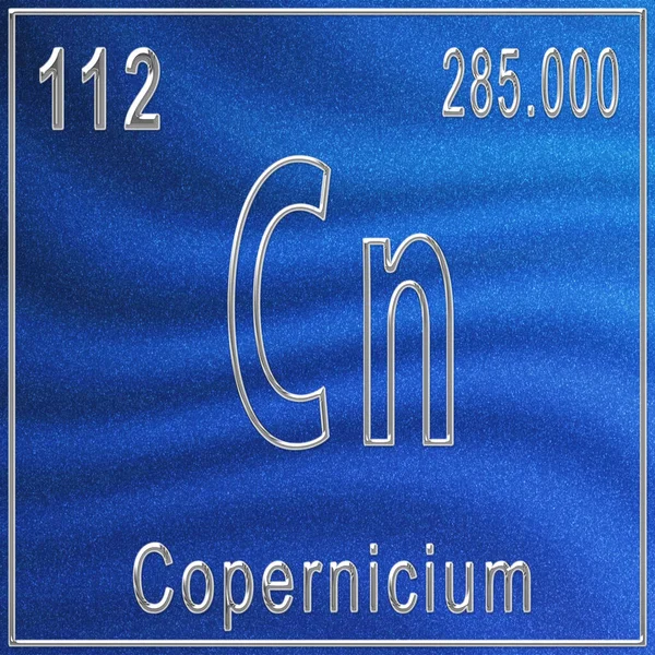 Copernicium Chemisches Element Zeichen Mit Ordnungszahl Und Atomgewicht Periodensystem Element — Stockfoto