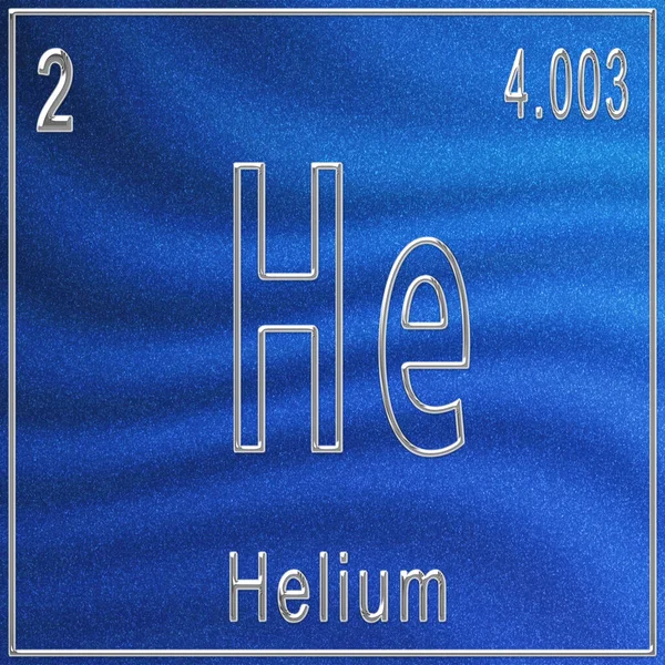 Helium Chemical Element Sign Atomic Number Atomic Weight Periodic Table — Stock Photo, Image