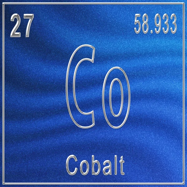 Kobalt Chemisch Element Teken Met Atoomnummer Atoomgewicht Periodiek Systeem Element — Stockfoto
