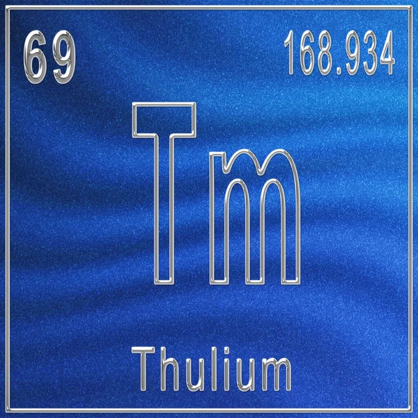 Elemento Químico Thulium Signo Con Número Atómico Peso Atómico Elemento —  Fotos de Stock
