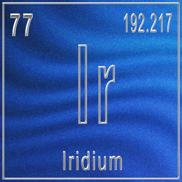 Iridium Chemisch Element Teken Met Atoomnummer Atoomgewicht Periodiek Systeem Element — Stockfoto