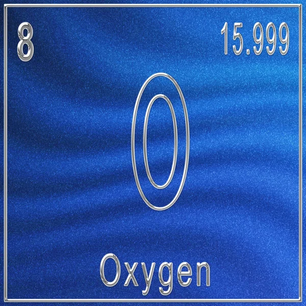 Zuurstofchemisch Element Teken Met Atoomnummer Atoomgewicht Periodiek Systeemelement — Stockfoto