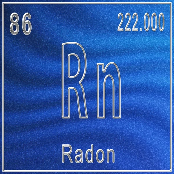 Radon Elemento Chimico Segno Con Numero Atomico Peso Atomico Elemento — Foto Stock