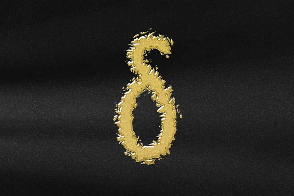 Delta Sign Delta Letter Greek Alphabet Symbol Abstract Gold Black — Stock Photo, Image