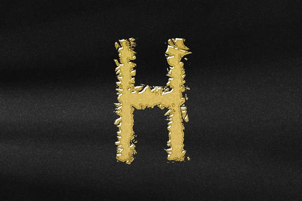 Znamení Eta Eta Písmeno Řecká Abeceda Symbol Abstraktní Zlato Černým — Stock fotografie