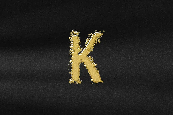 Assinatura Kappa Kappa Letra Alfabeto Grego Símbolo Ouro Abstrato Com — Fotografia de Stock
