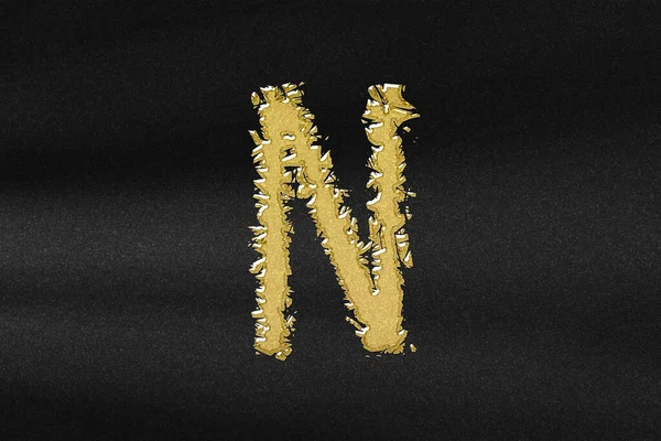 Sign Letter Greek Alphabet Symbol Abstract Gold Black Background — Stock Photo, Image