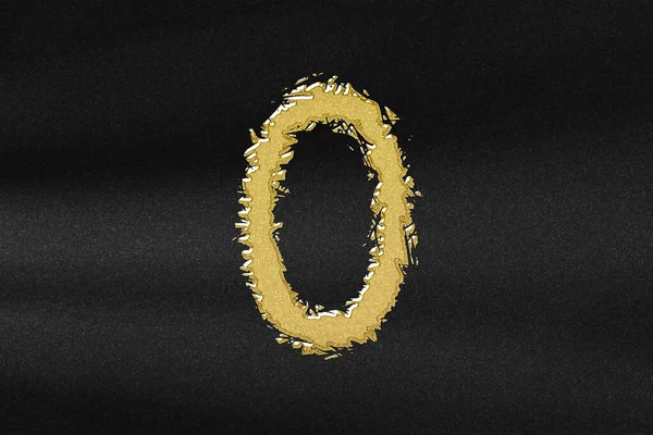 Omicron Sign Omicron Letter Greek Alphabet Symbol Abstract Gold Black — Stock Photo, Image