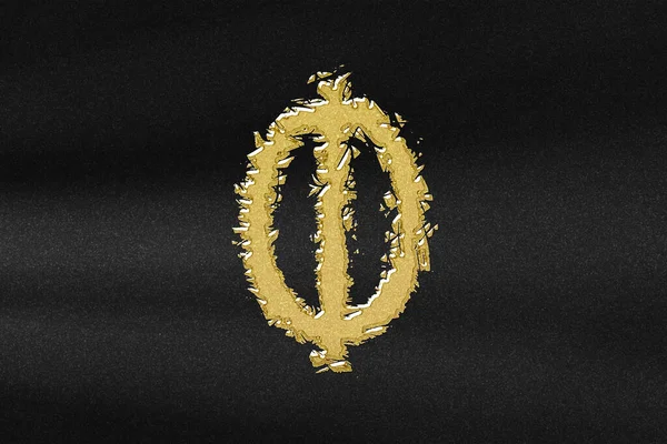 Phi Sign Phi Letter Greek Alphabet Symbol Abstract Gold Black — Stock Photo, Image