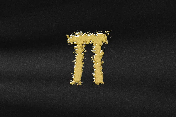 Знак Letter Грецький Алфавіт Symbol Abstract Gold Black Background — стокове фото