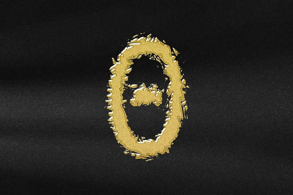 Theta Sign Theta Letter Greek Alphabet Symbol Abstract Gold Black — Stock Photo, Image