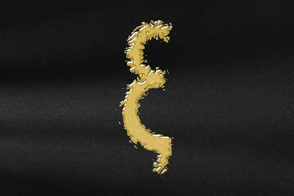 Assinatura Letra Alfabeto Grego Símbolo Ouro Abstrato Com Fundo Preto — Fotografia de Stock