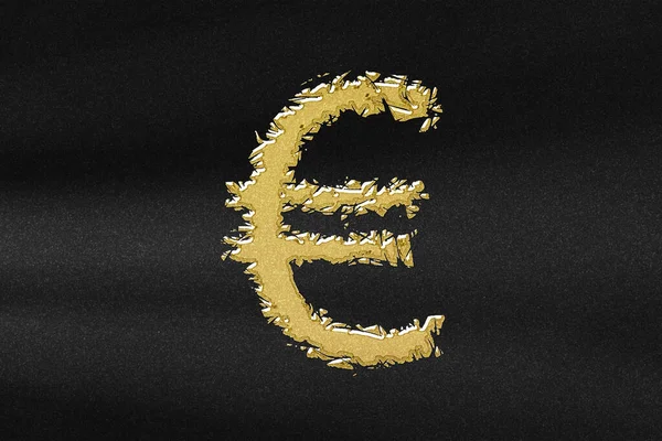 Euro Unii Europejskiej Euro Euro Symbol Waluty Monetarnej Abstrakcyjne Złoto — Zdjęcie stockowe