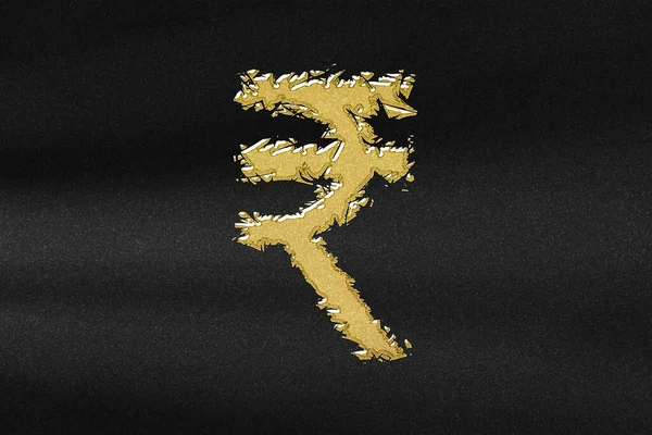 Indian Rupee Inr Rupee Currency Monetary Currency Symbol Abstract Gold — стокове фото