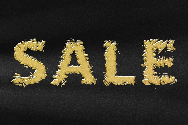 Rea Banner Försäljning Text Säsong Försäljning Abstrakt Guld Med Svart — Stockfoto