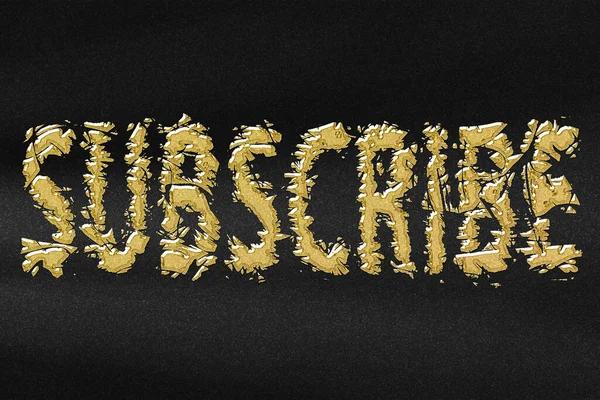 Subscribe Concept Text Blogging Streaming Social Media Concept Abstract Gold — Stock Photo, Image