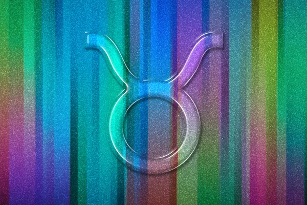 Znak Zodiaku Taurus Horoskop Tło Astrologiczne Symbol Horoskopu Taurus Kolorowe — Zdjęcie stockowe