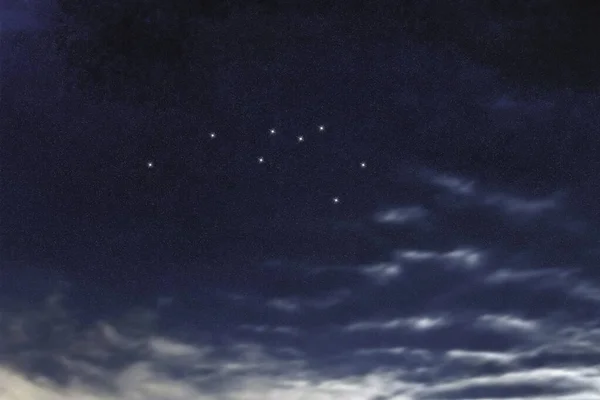 Αστερισμός Αστεριών Γλυπτών Νυχτερινός Ουρανός Συστάδα Αστεριών Βαθύ Διάστημα Εργαστήριο — Φωτογραφία Αρχείου