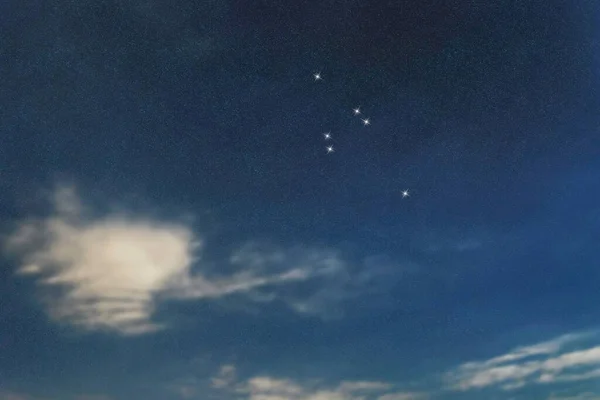 Constelación Estrellas Del Retículo Cielo Nocturno Racimo Estrellas Espacio Profundo — Foto de Stock