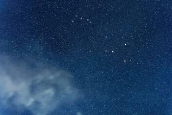 Constelación Estrellas Cachorro Cielo Nocturno Racimo Estrellas Espacio Profundo Constelación — Foto de Stock