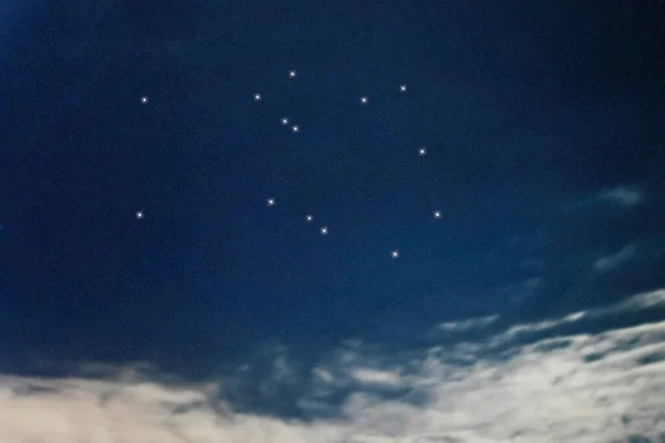 페가수스별 밤하늘 별들의 은하단 Winged Horse 별자리 — 스톡 사진