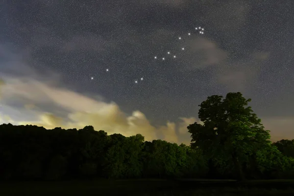 히드라별 밤하늘 은하단 스페이스 — 스톡 사진